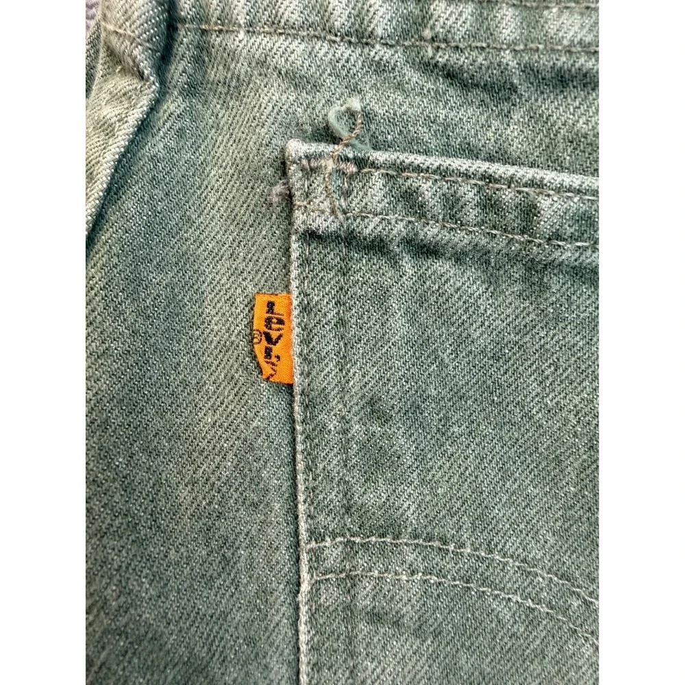 Vintage Levis 550 Orange Tab Green Jeans 38x34 USA Made 90s Relaxed Fit Denim‎